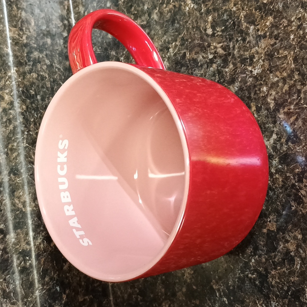 2022 Starbucks iridescent rainbow red/pink 14 oz mug